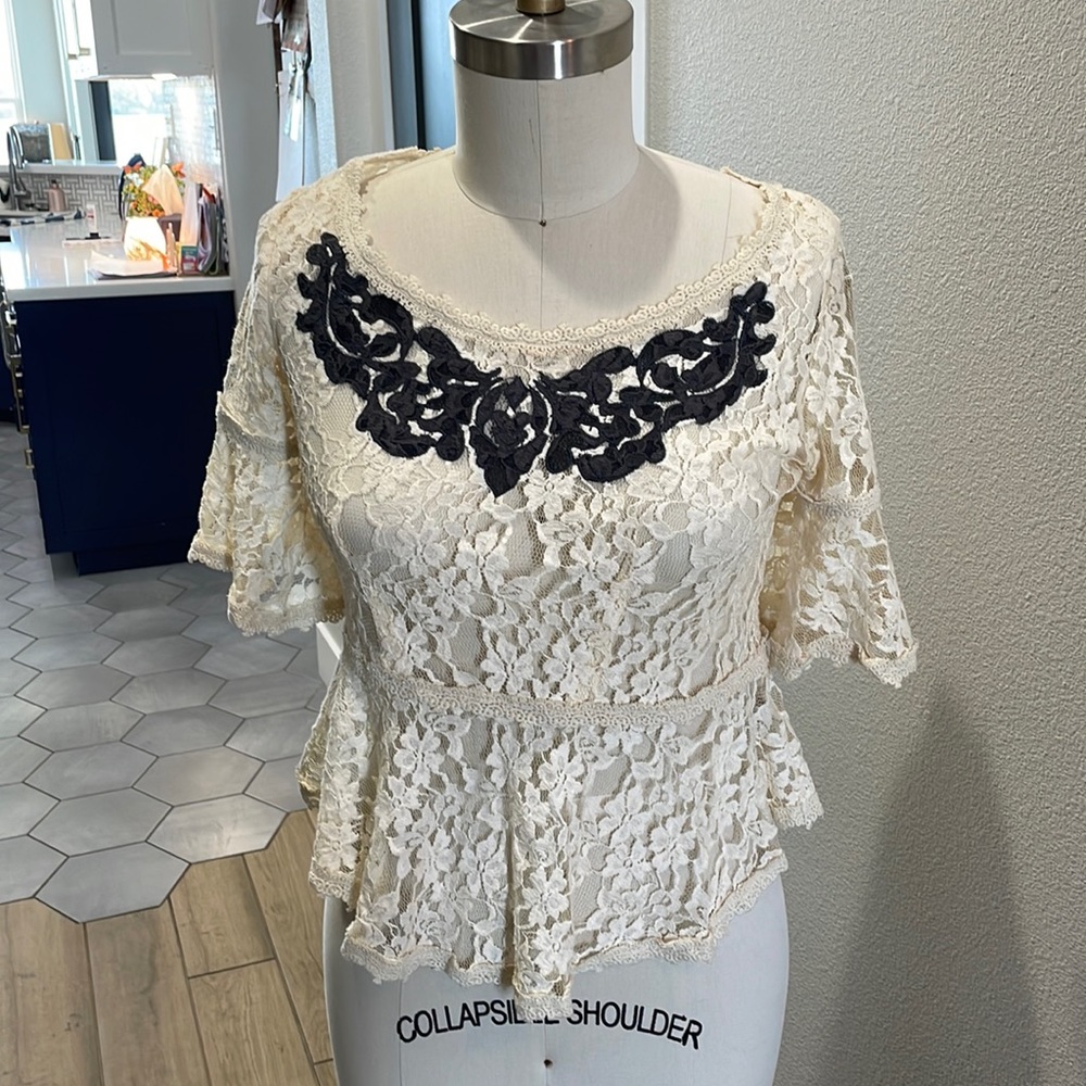 Free People Lace Cropped Top